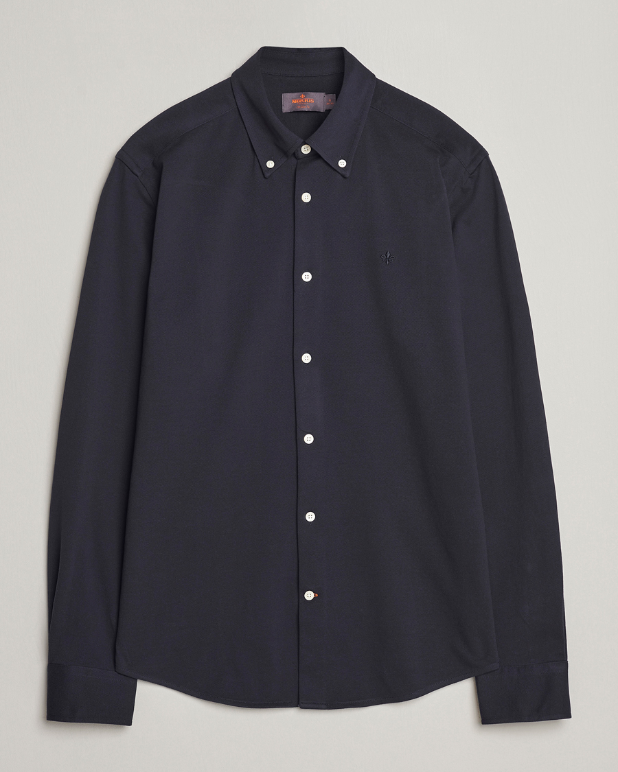 Homme | Chemises | Morris | Eddie Slim Fit Pique Shirt Old Blue