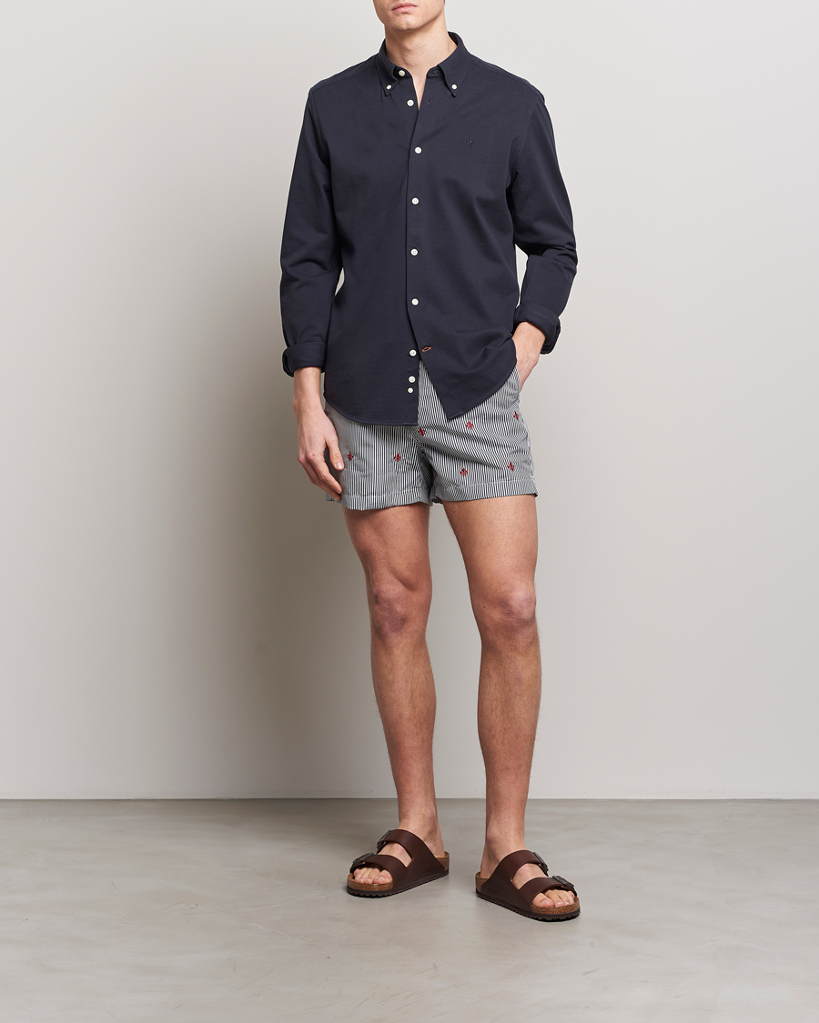 Homme | Chemises | Morris | Eddie Slim Fit Pique Shirt Old Blue