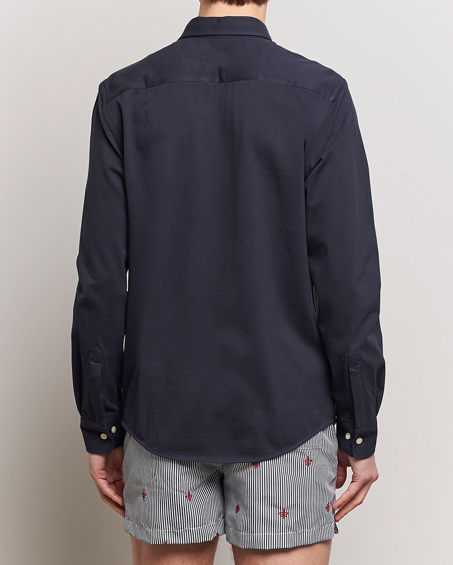 Homme | Chemises | Morris | Eddie Slim Fit Pique Shirt Old Blue