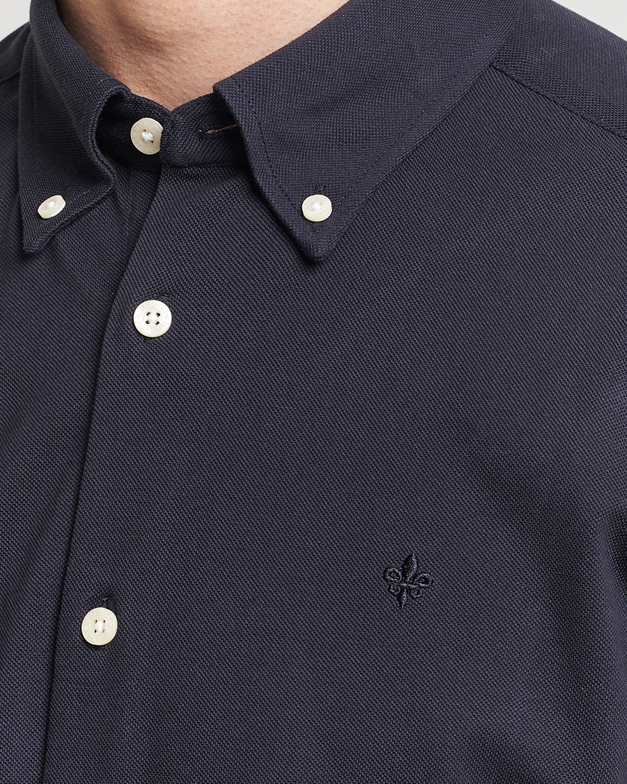 Homme | Chemises | Morris | Eddie Slim Fit Pique Shirt Old Blue
