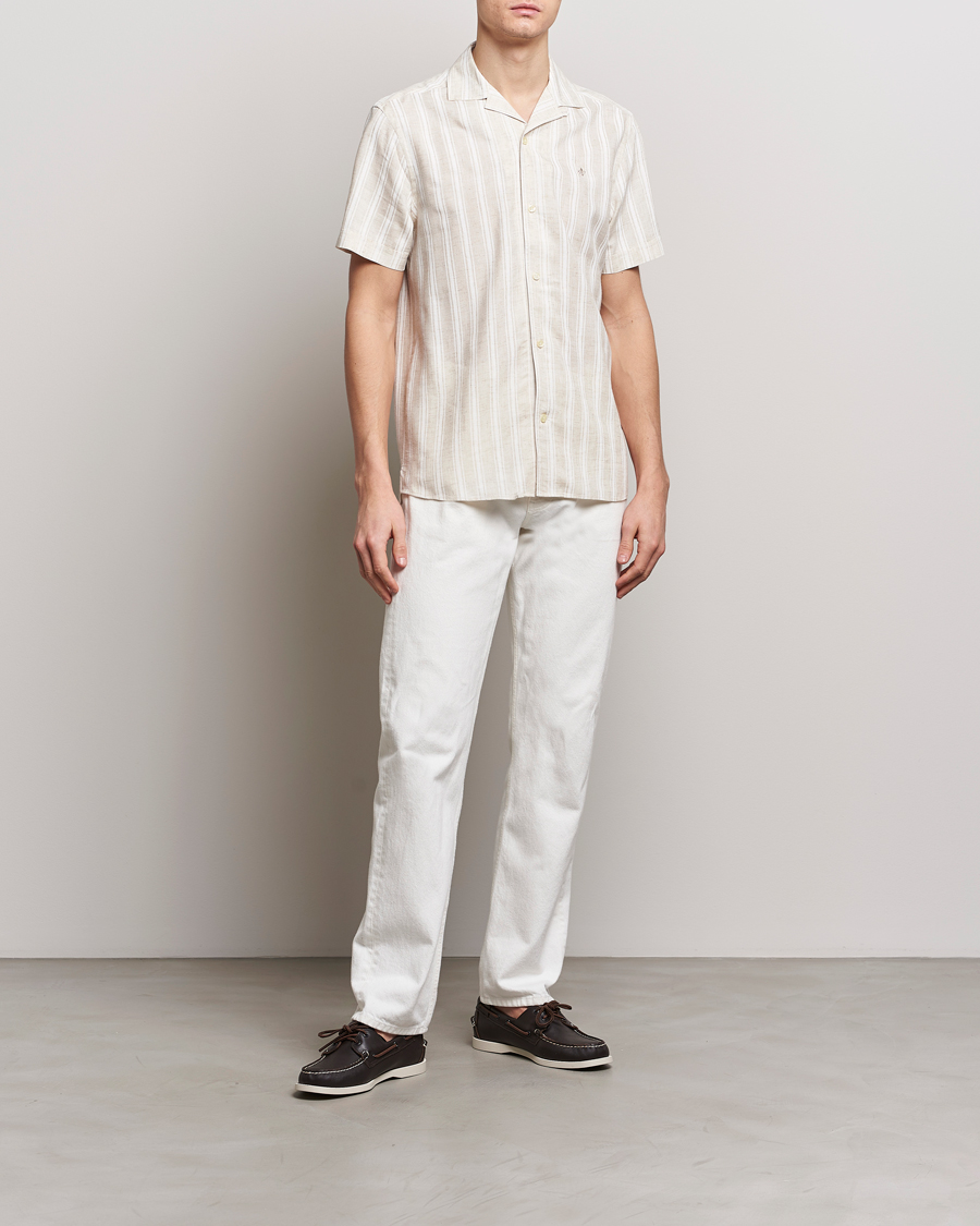 Homme | Chemises | Morris | Printed Short Sleeve Shirt Off White