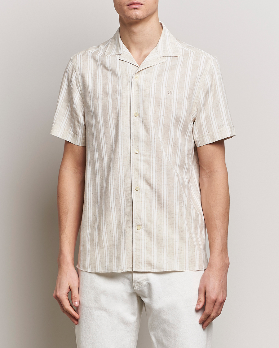 Homme |  | Morris | Printed Short Sleeve Shirt Off White