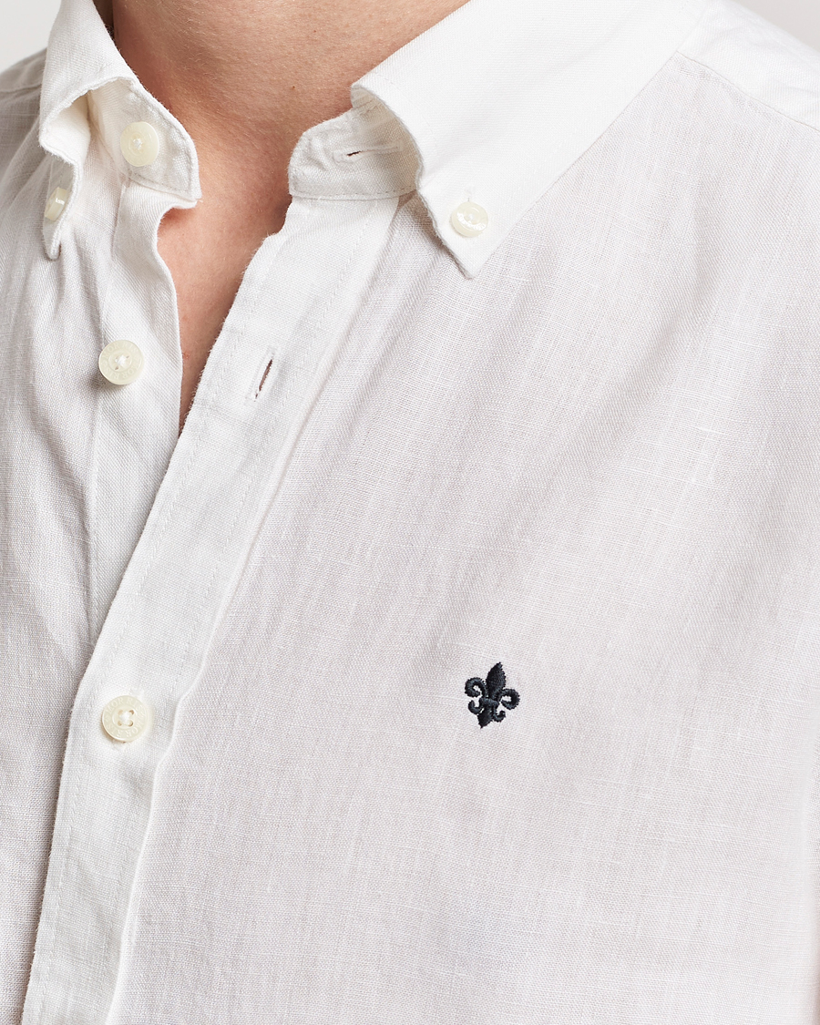 Homme | Chemises | Morris | Douglas Button Down Linen Shirt White