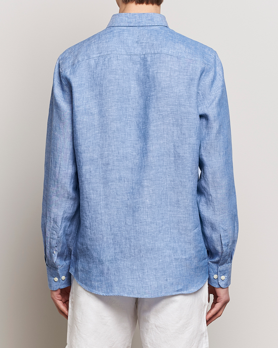 Homme | Chemises | Morris | Douglas Button Down Linen Shirt Blue