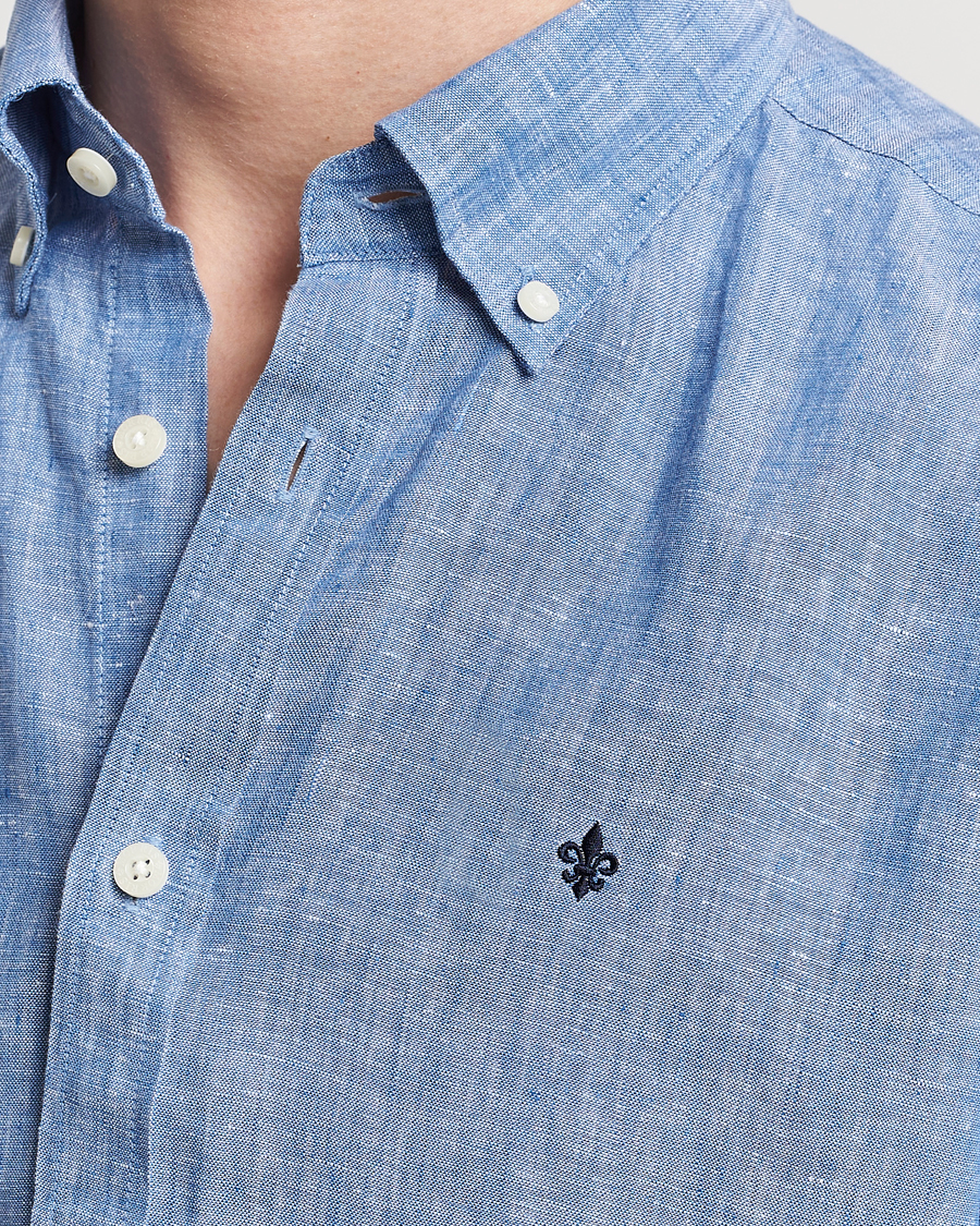 Homme | Chemises | Morris | Douglas Button Down Linen Shirt Blue
