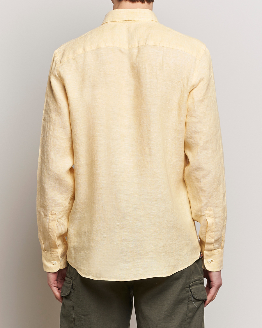 Homme | Chemises | Morris | Douglas Linen Button Down Shirt Yellow