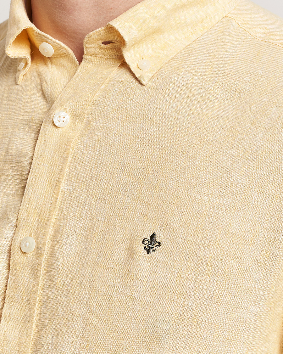 Homme | Chemises | Morris | Douglas Linen Button Down Shirt Yellow