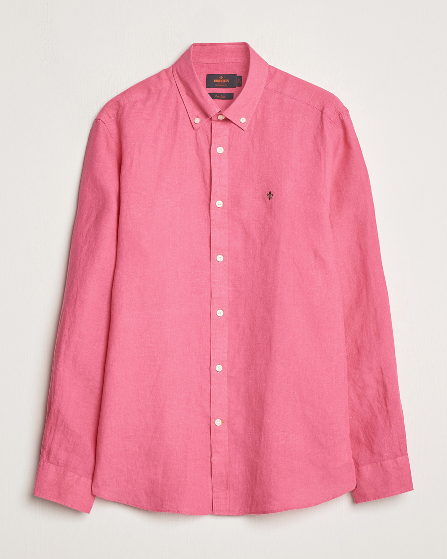 Homme | Chemises | Morris | Douglas Linen Button Down Shirt Cerise