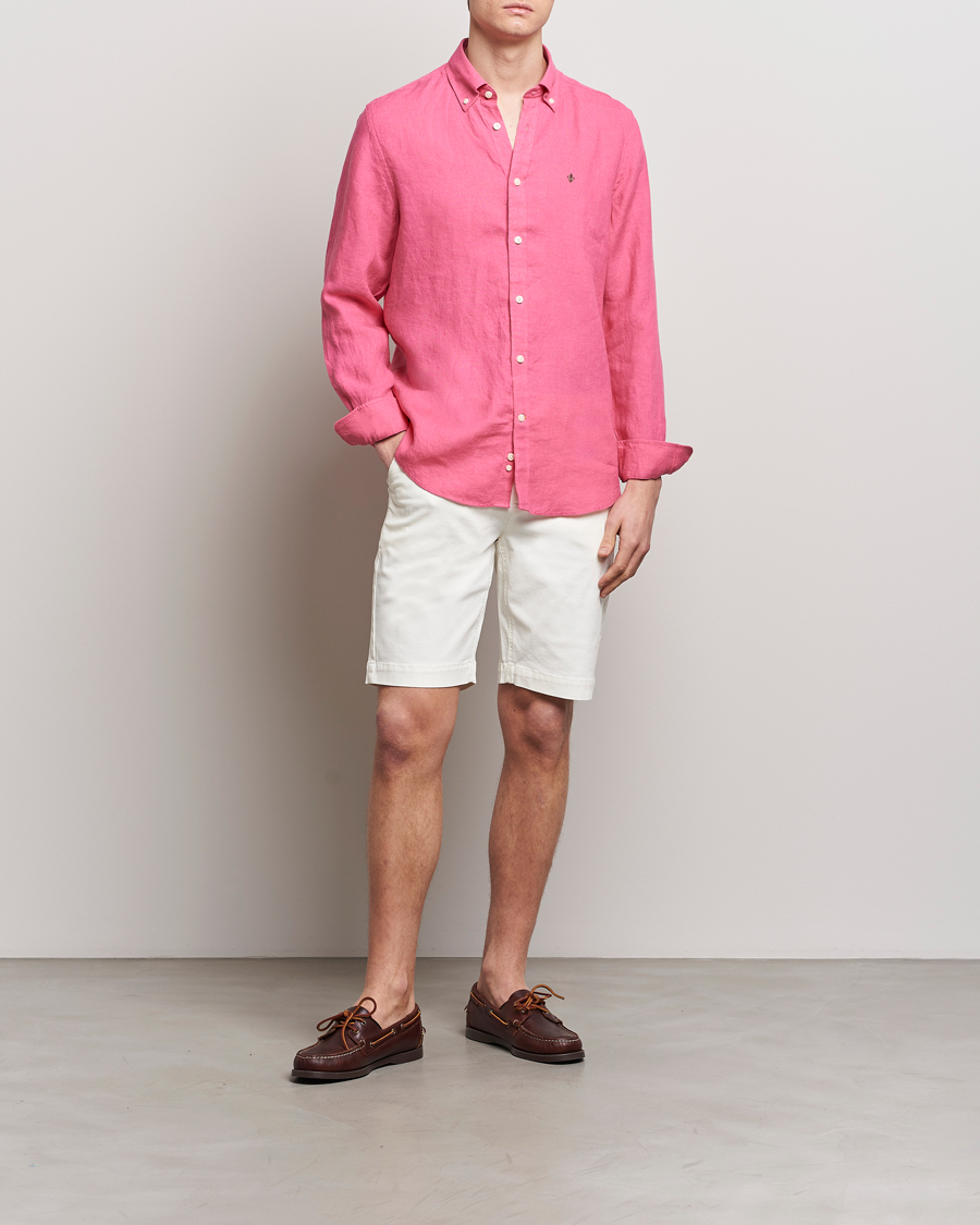 Homme | Chemises | Morris | Douglas Linen Button Down Shirt Cerise