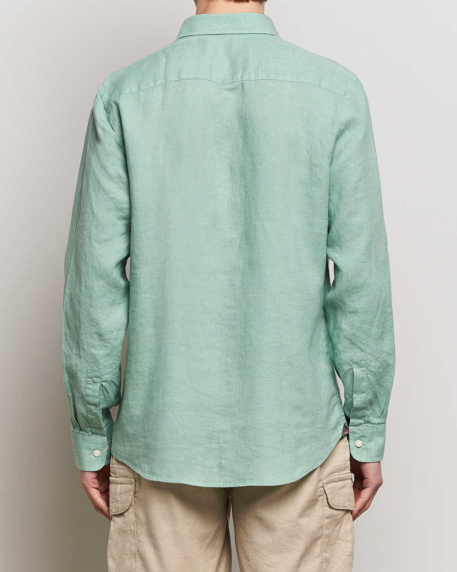 Homme | Chemises | Morris | Douglas Linen Button Down Shirt Light Green