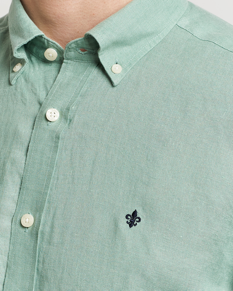 Homme | Chemises | Morris | Douglas Linen Button Down Shirt Light Green
