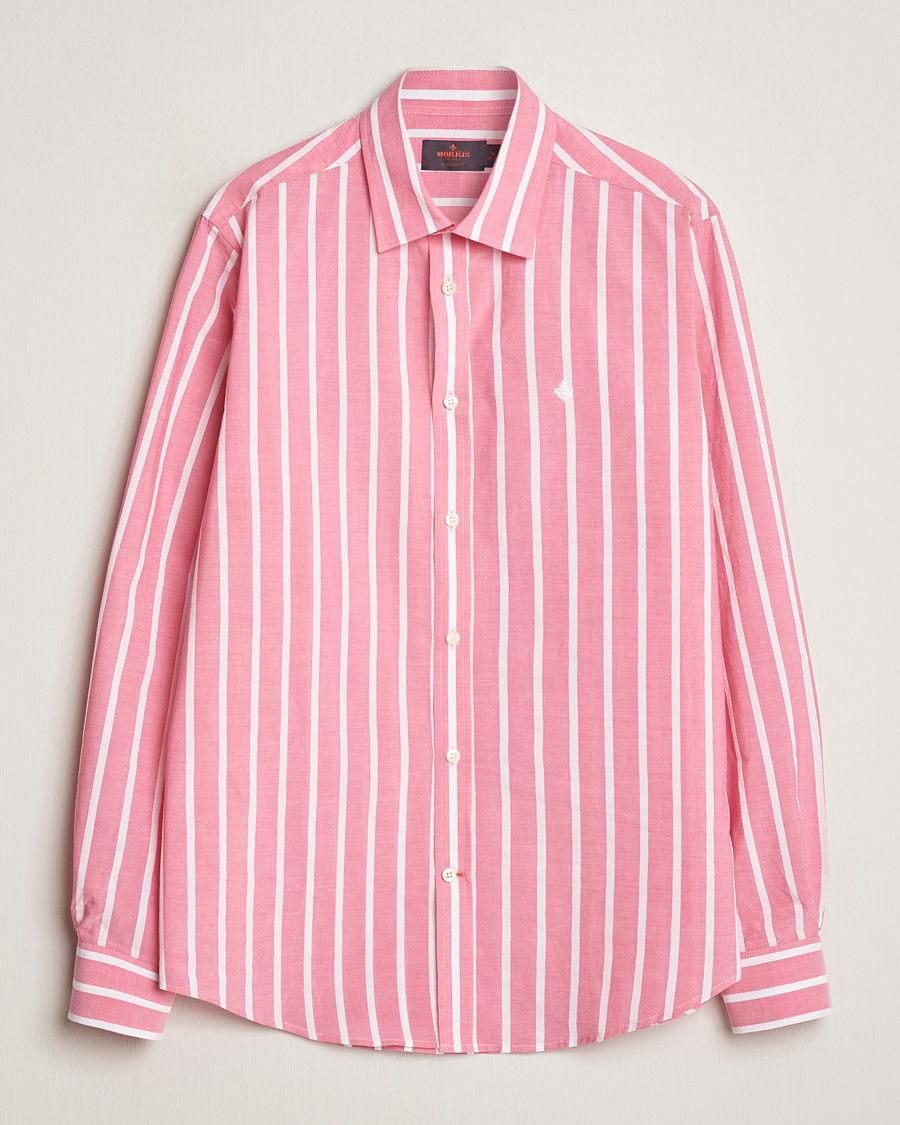 Homme | Chemises | Morris | Summer Stripe Shirt Cerise