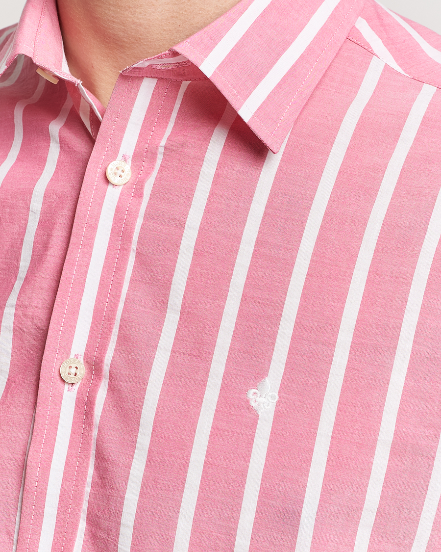 Homme | Chemises | Morris | Summer Stripe Shirt Cerise