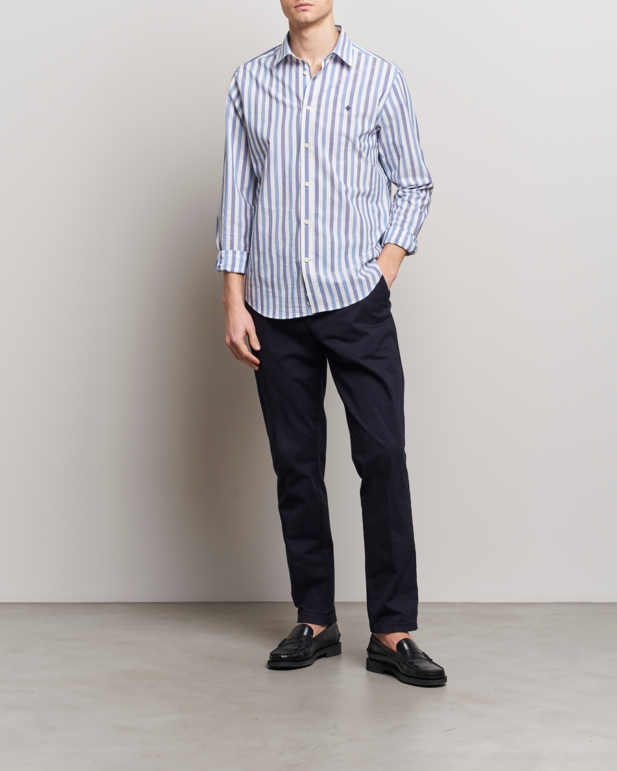 Homme | Chemises | Morris | Summer Stripe Shirt Blue