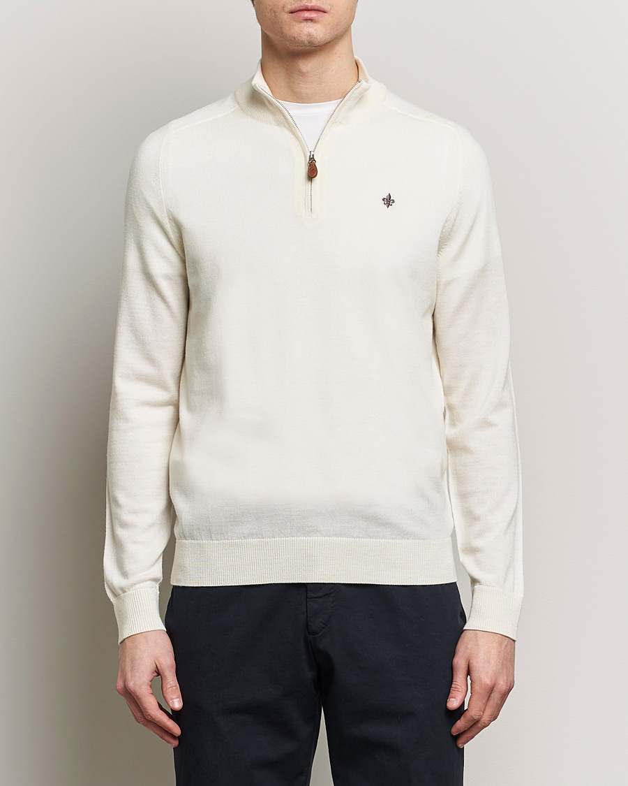 Homme | Pulls Et Tricots | Morris | John Merino Half Zip Off White