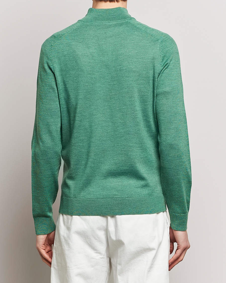Homme | Pulls Et Tricots | Morris | John Merino Half Zip Light Green