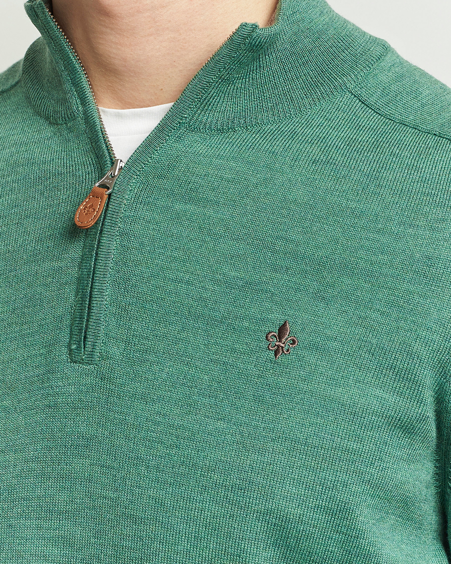 Homme | Pulls Et Tricots | Morris | John Merino Half Zip Light Green
