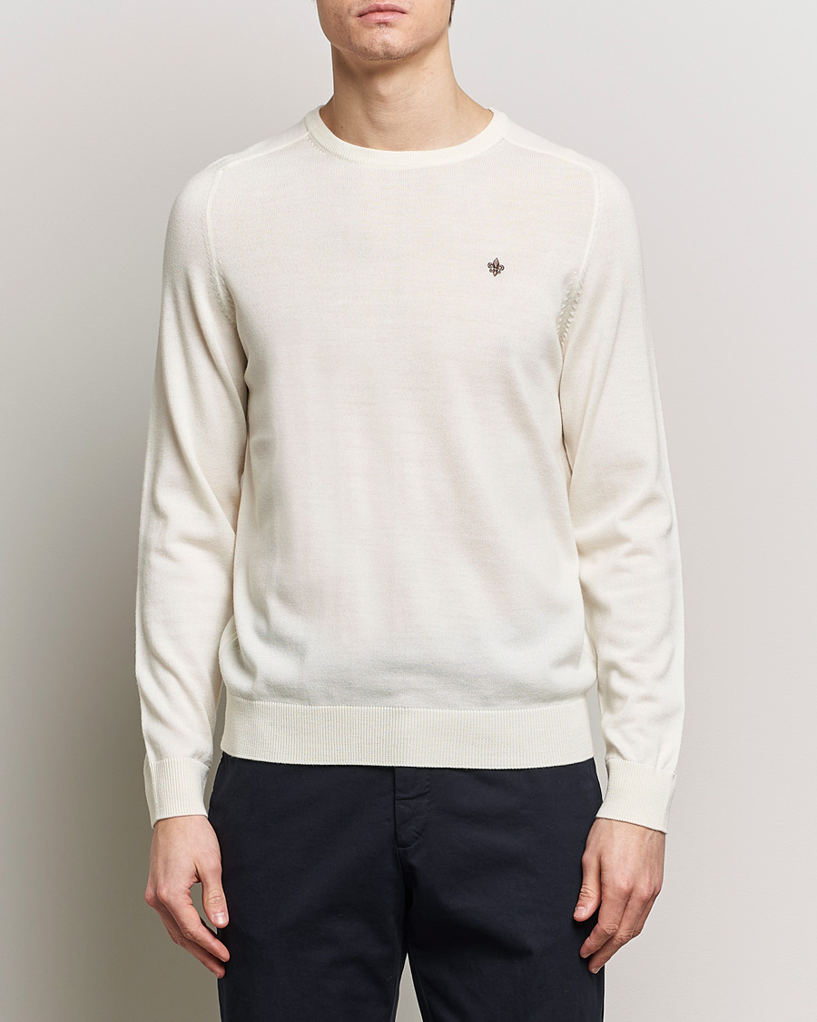 Homme | Pulls À Col Rond | Morris | Merino Crew Neck Pullover Off White