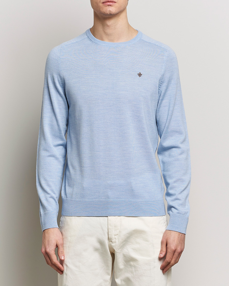 Homme | Pulls Et Tricots | Morris | Merino Crew Neck Pullover Light Blue