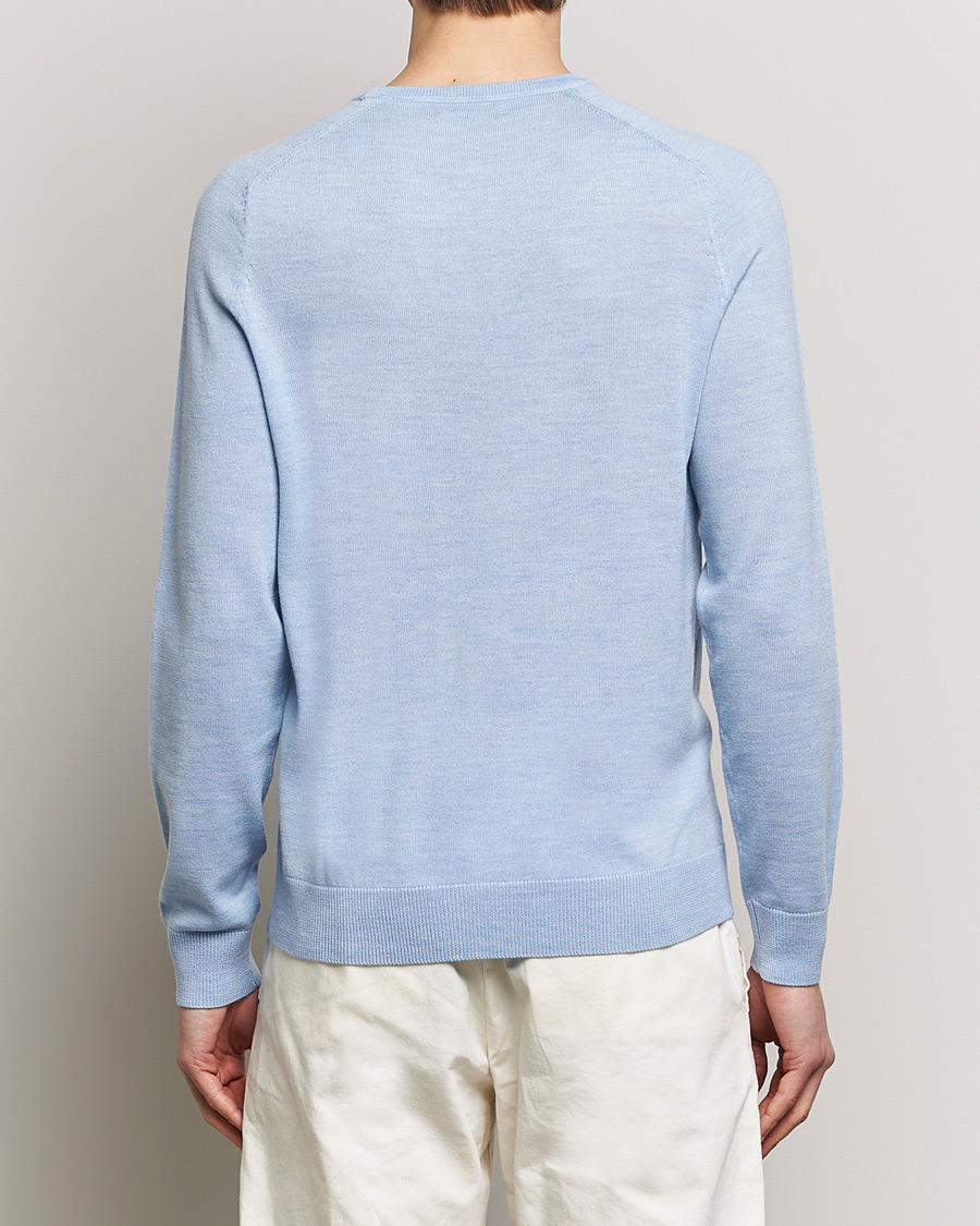 Homme | Pulls Et Tricots | Morris | Merino Crew Neck Pullover Light Blue