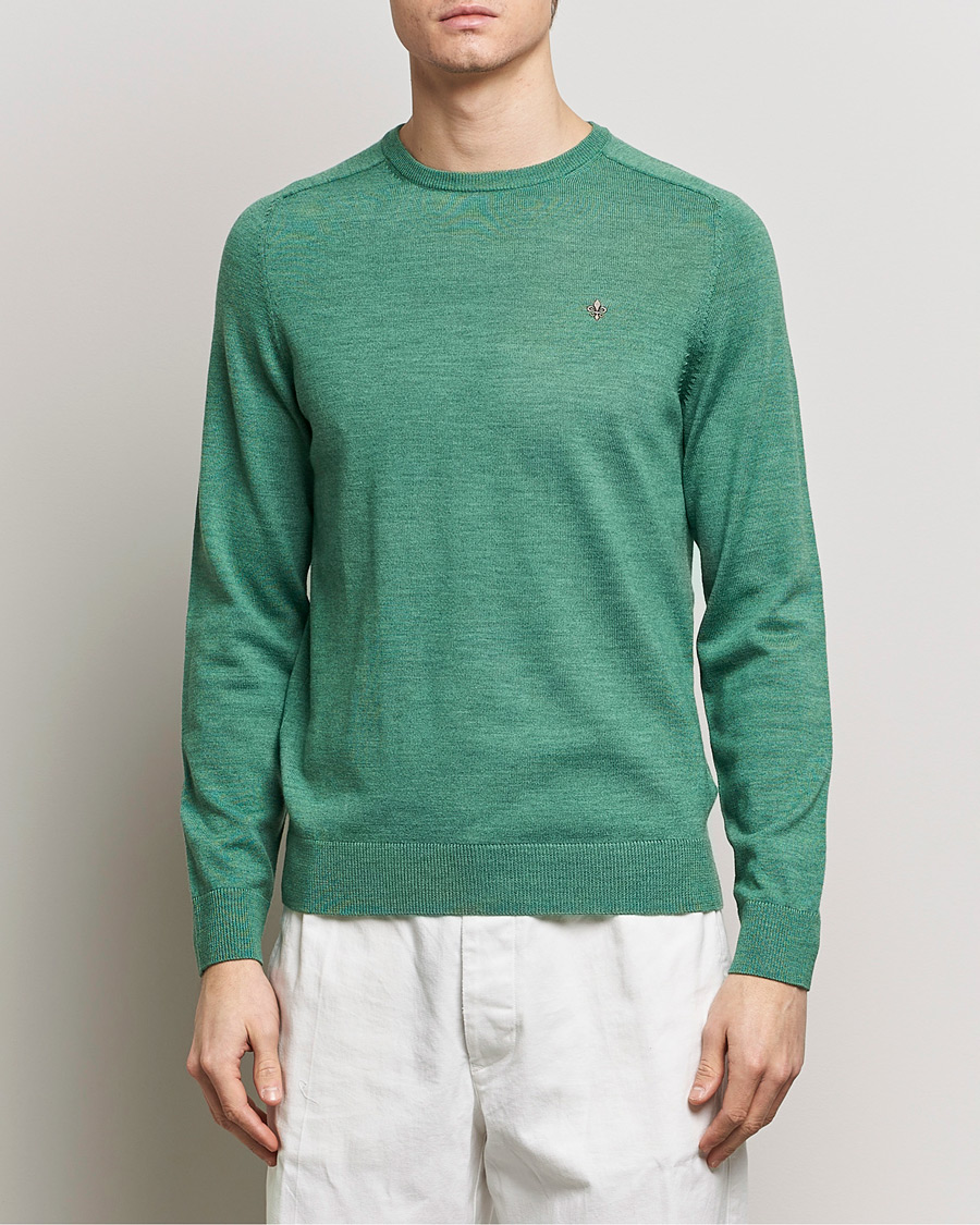 Homme | Soldes Vêtements | Morris | Merino Crew Neck Pullover Light Green