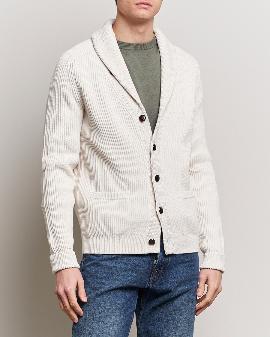 Homme | Sections | Morris | Brayden Shawl Cardigan Off White