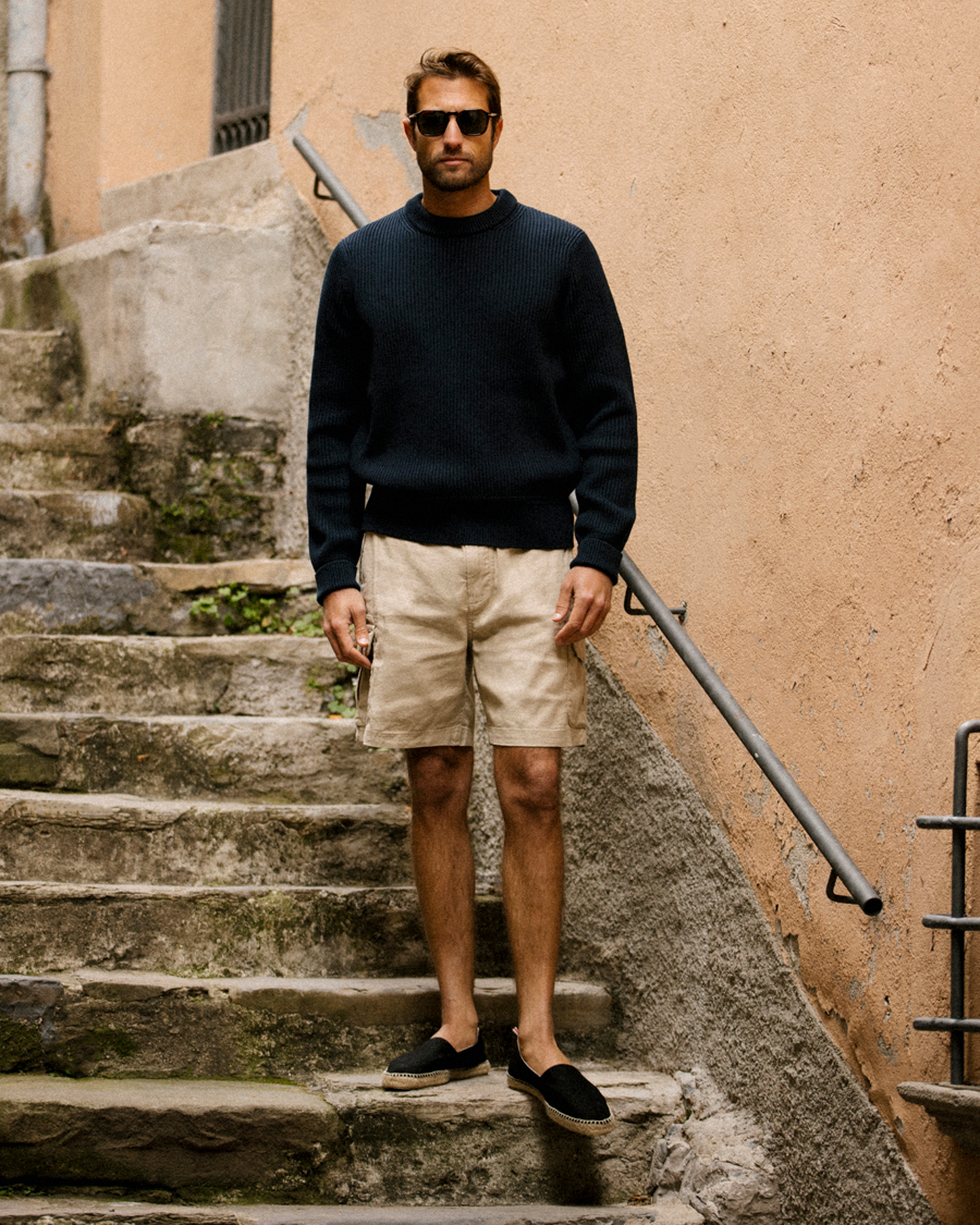 Homme | Pulls Et Tricots | Morris | Arthur Navy Cotton/Merino Knitted Sweater Navy