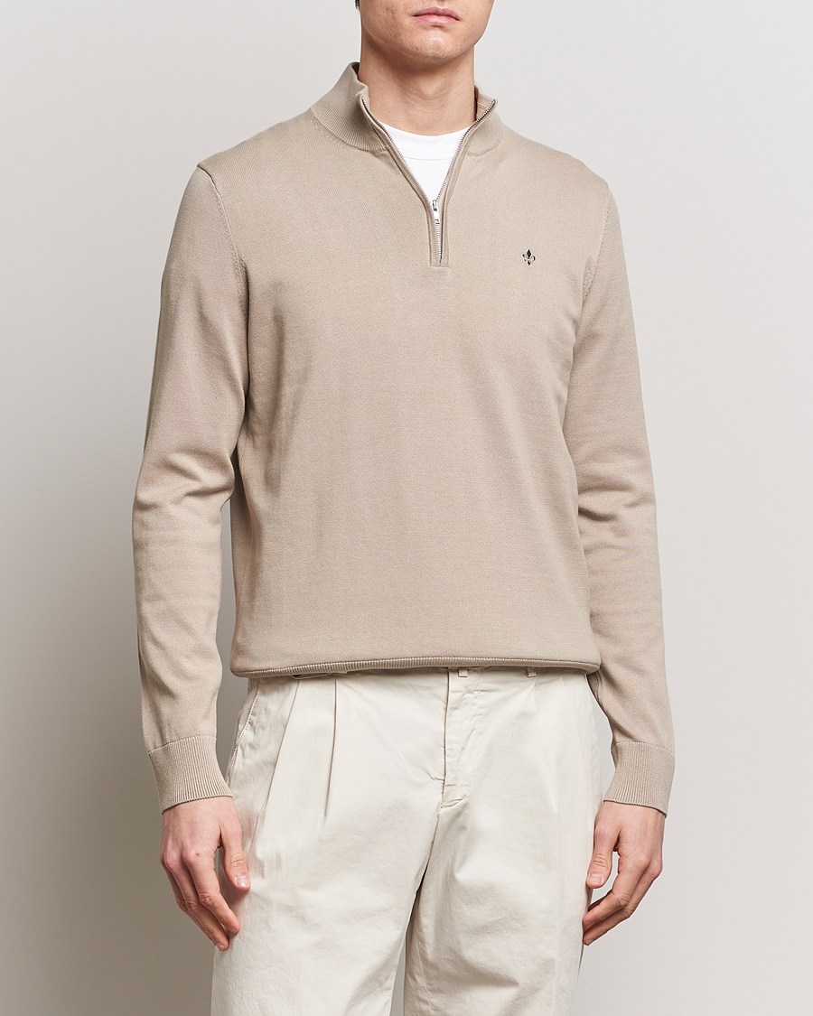 Homme | Pulls Et Tricots | Morris | Riley Cotton Half Zip Khaki