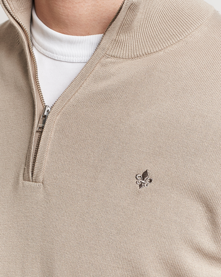 Homme | Pulls Et Tricots | Morris | Riley Cotton Half Zip Khaki