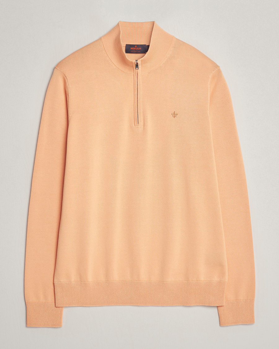 Homme | Pulls Et Tricots | Morris | Riley Cotton Half Zip Orange