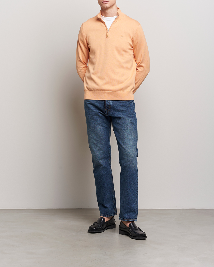 Homme | Pulls Et Tricots | Morris | Riley Cotton Half Zip Orange
