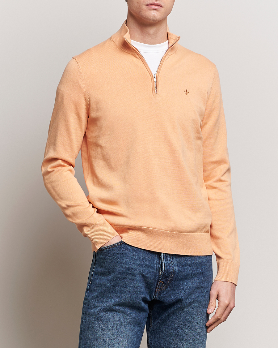 Homme | Soldes Vêtements | Morris | Riley Cotton Half Zip Orange