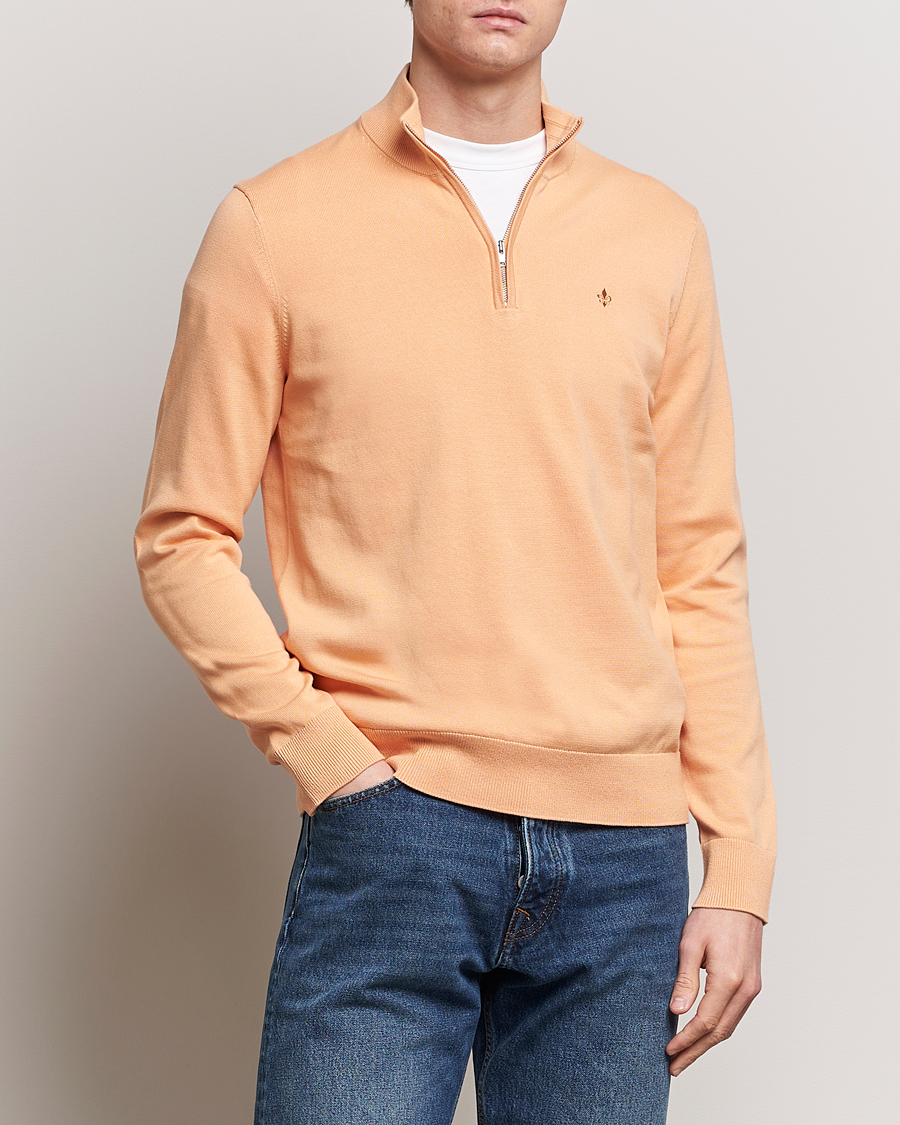 Homme | Pulls Et Tricots | Morris | Riley Cotton Half Zip Orange