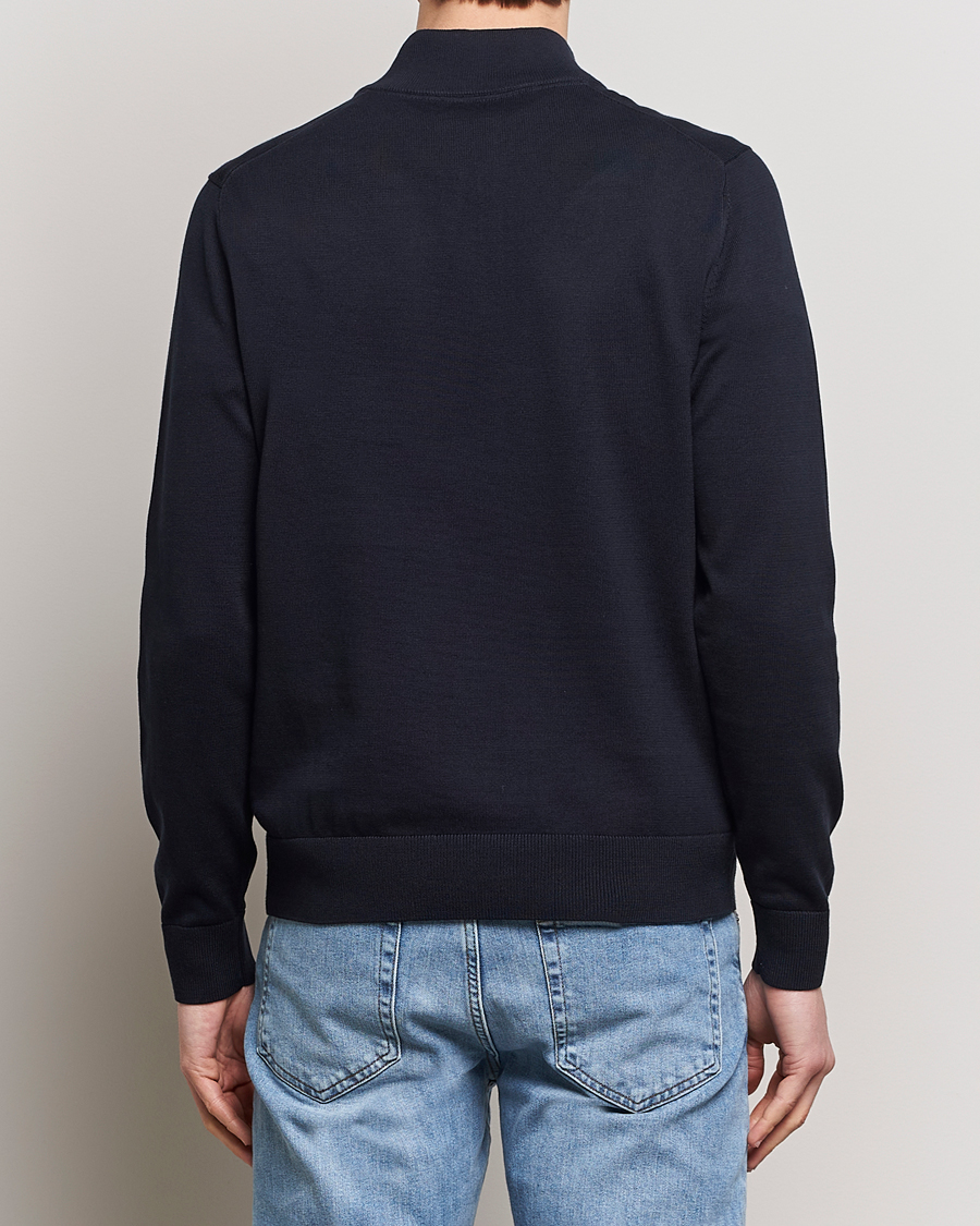Homme | Pulls Et Tricots | Morris | Riley Cotton Half Zip Navy