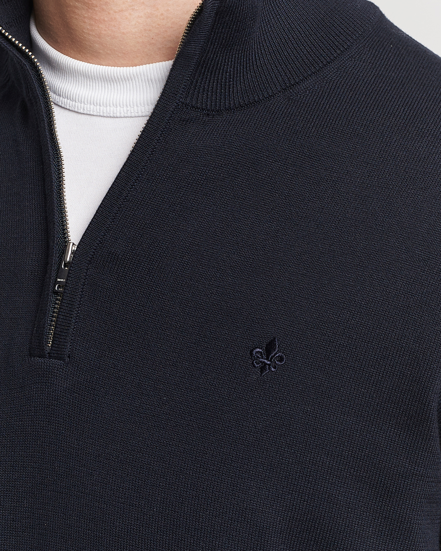 Homme | Pulls Et Tricots | Morris | Riley Cotton Half Zip Navy