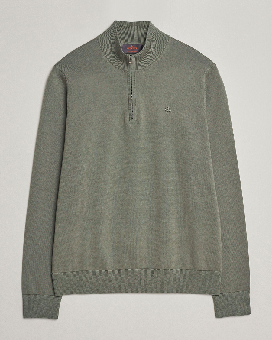 Homme | Pulls Et Tricots | Morris | Riley Cotton Half Zip Green