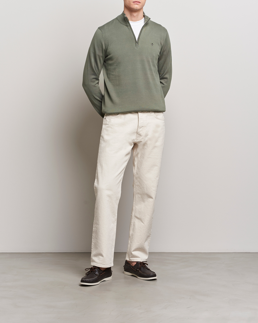 Homme | Pulls Et Tricots | Morris | Riley Cotton Half Zip Green