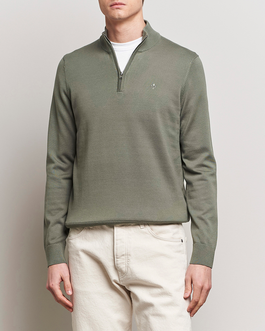 Homme | Pulls Et Tricots | Morris | Riley Cotton Half Zip Green