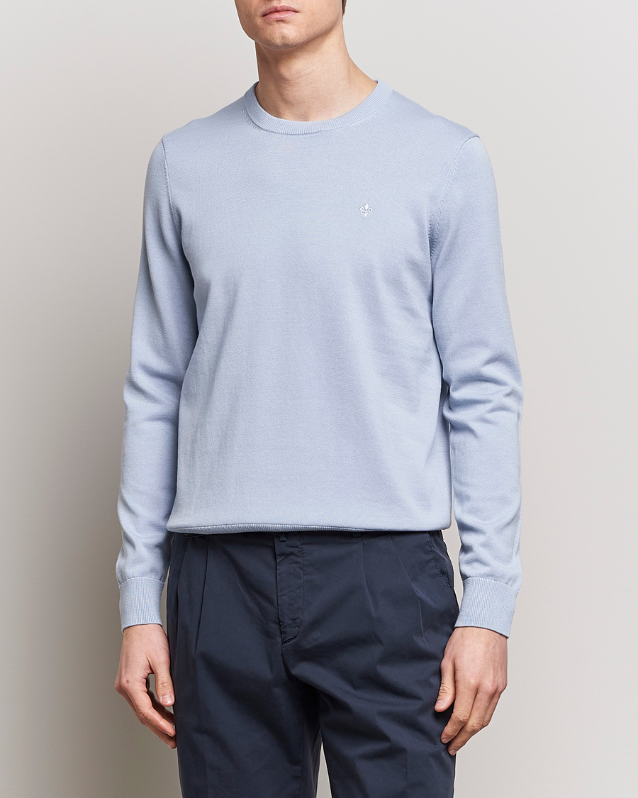 Homme | Soldes Vêtements | Morris | Riley Cotton Crew Neck Pullover Light Blue