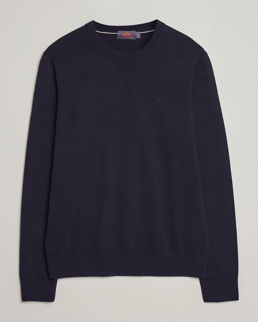Homme | Pulls Et Tricots | Morris | Riley Cotton Crew Neck Pullover Old Blue