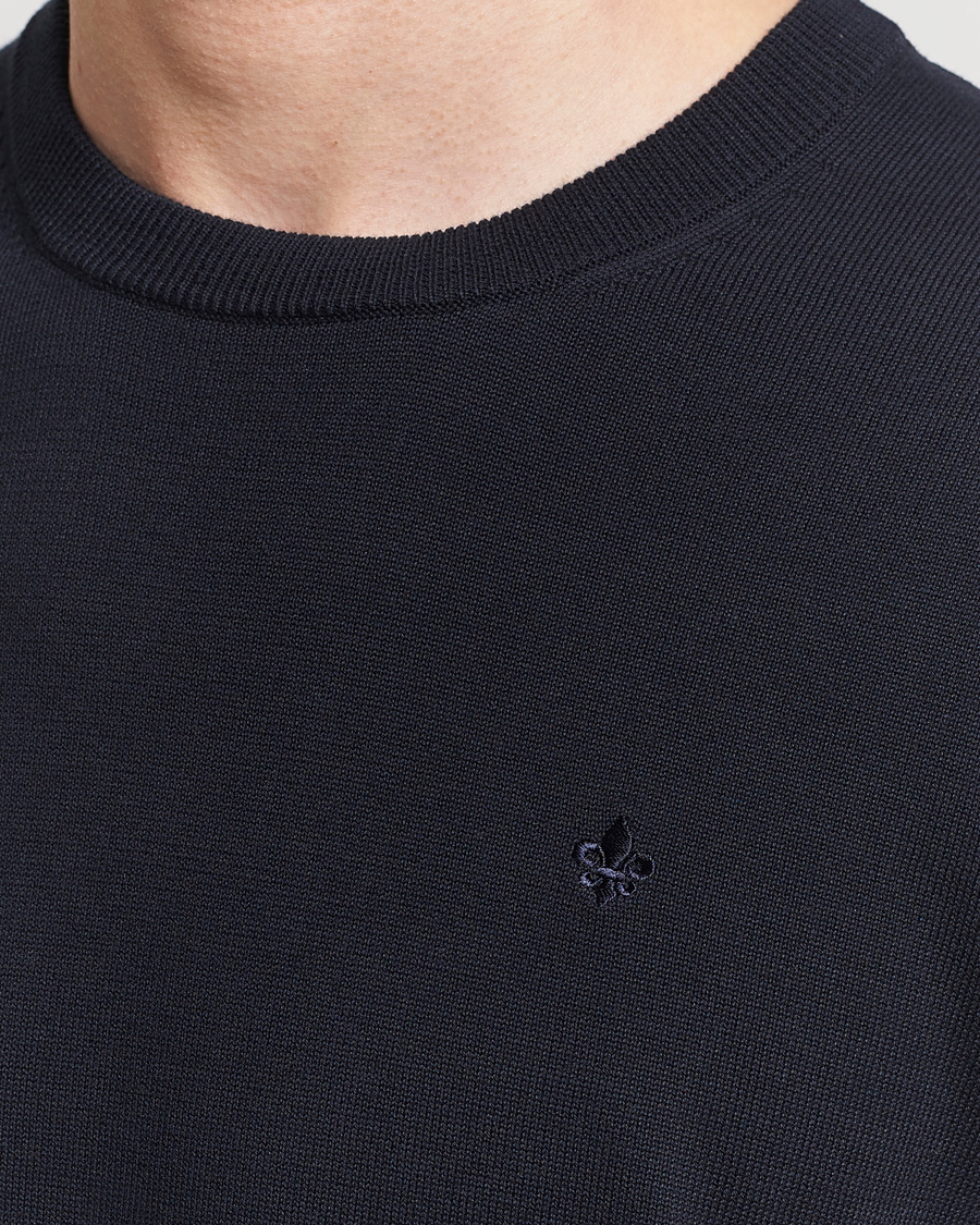 Homme | Pulls Et Tricots | Morris | Riley Cotton Crew Neck Pullover Old Blue