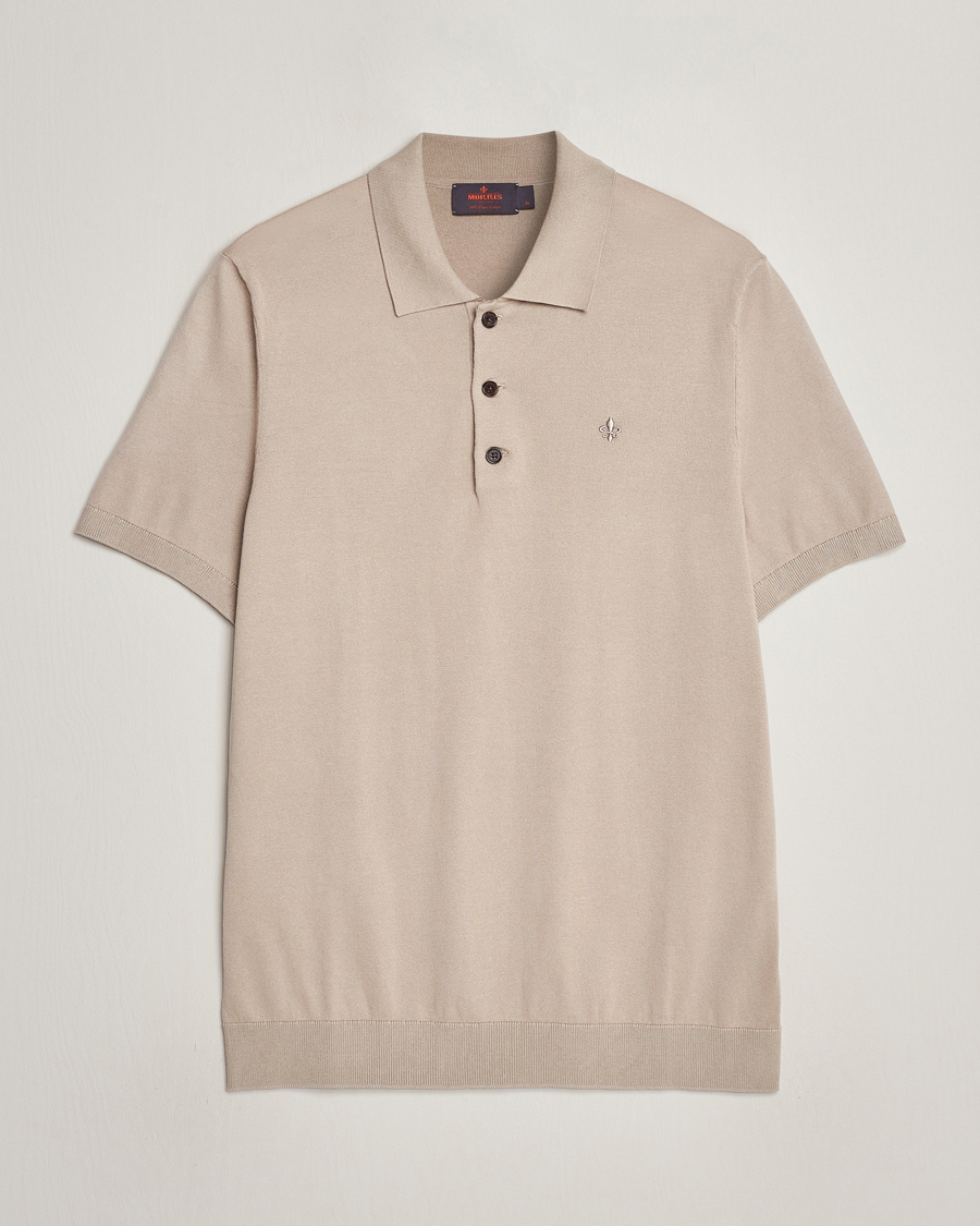 Homme | Pulls Et Tricots | Morris | Cenric Cotton Knitted Short Sleeve Polo Khaki