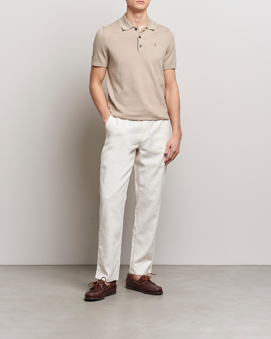Homme | Pulls Et Tricots | Morris | Cenric Cotton Knitted Short Sleeve Polo Khaki