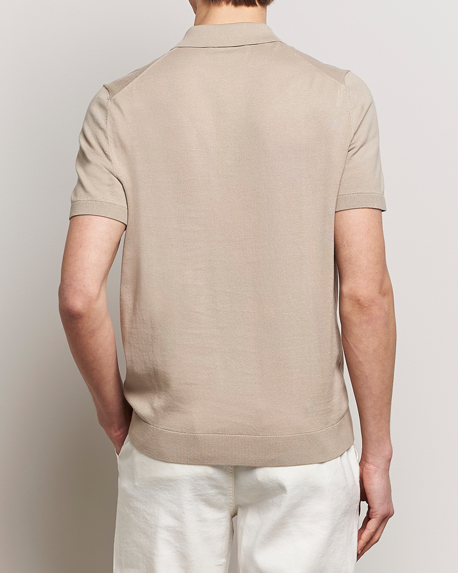 Homme | Pulls Et Tricots | Morris | Cenric Cotton Knitted Short Sleeve Polo Khaki