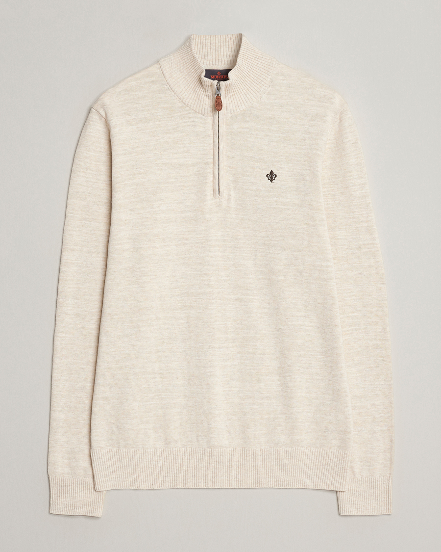 Homme | Pulls Et Tricots | Morris | Randall Cotton Half Zip Off White