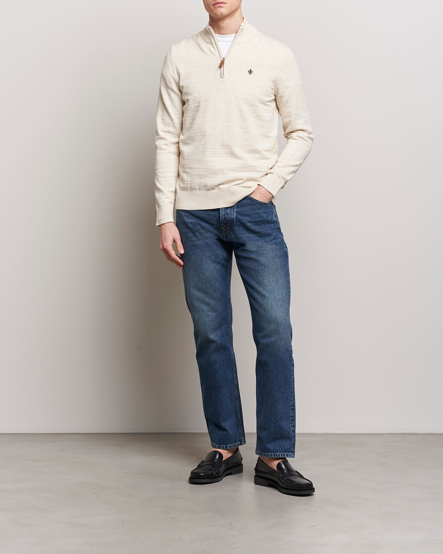 Homme | Pulls Et Tricots | Morris | Randall Cotton Half Zip Off White