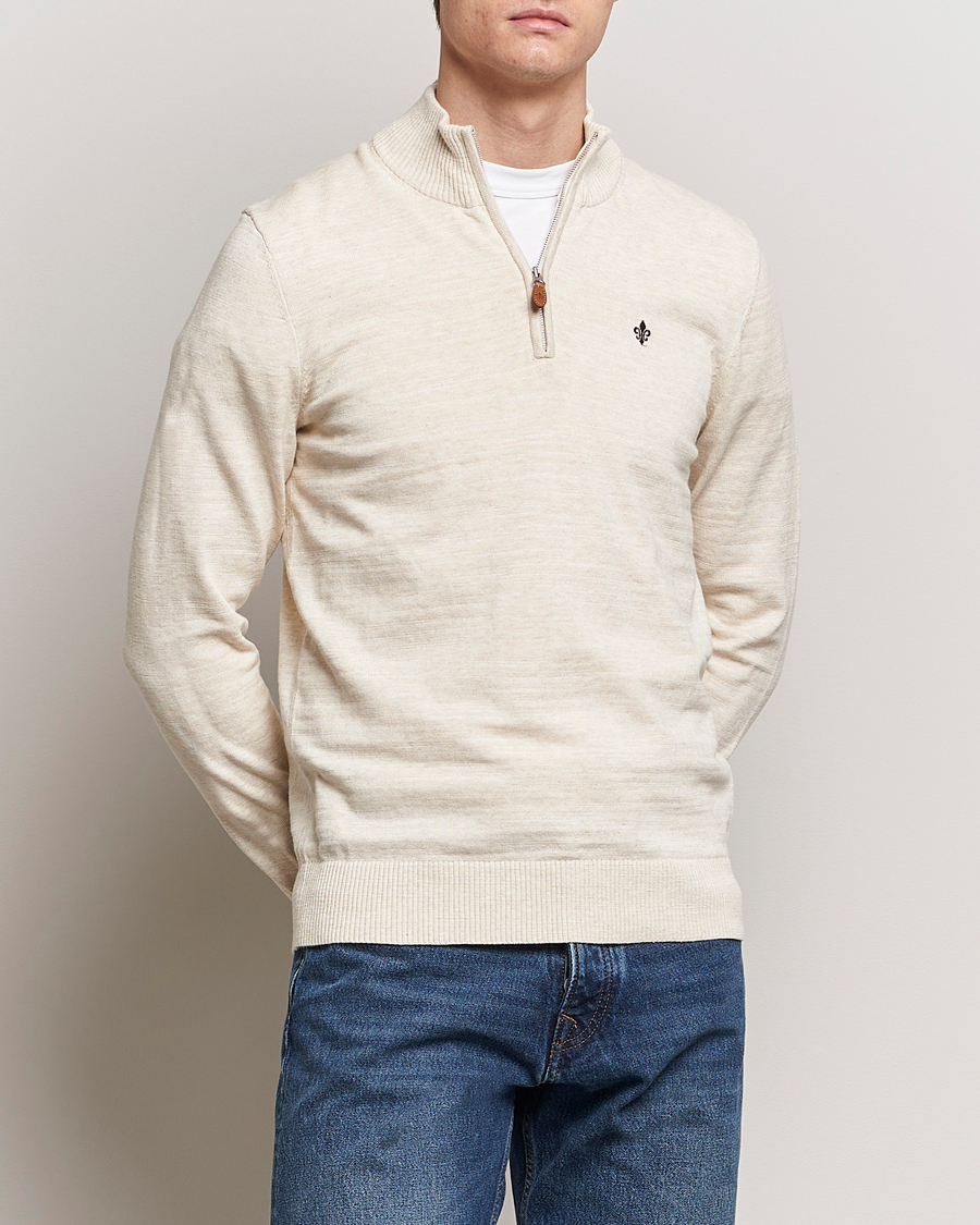 Homme | Pulls Et Tricots | Morris | Randall Cotton Half Zip Off White