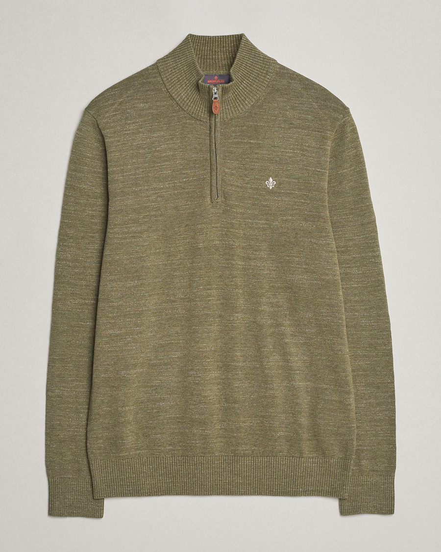 Homme | Pulls Et Tricots | Morris | Randall Cotton Half Zip Green