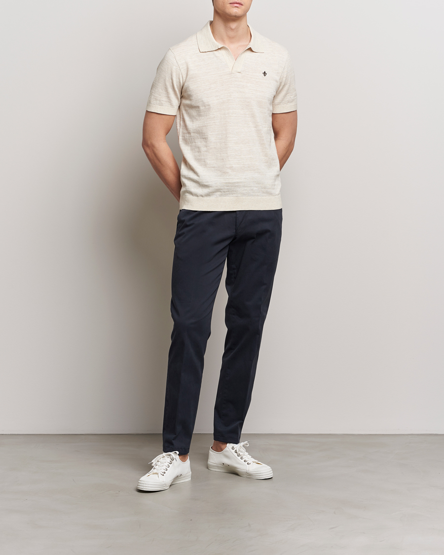 Homme | Polos | Morris | Randall Slub Cotton Resort Polo Off White