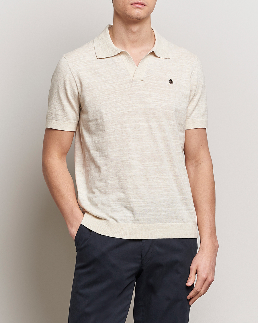 Homme | Polos | Morris | Randall Slub Cotton Resort Polo Off White